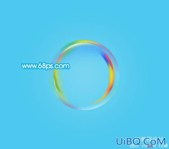 PS制作五颜六色的可爱气泡
