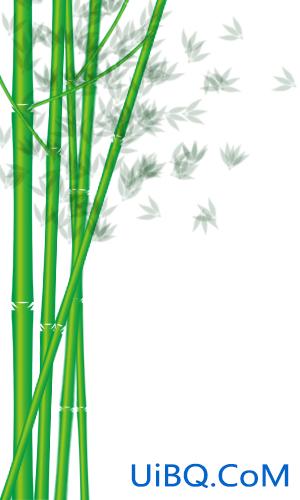 ps绘制绿色的竹子教程