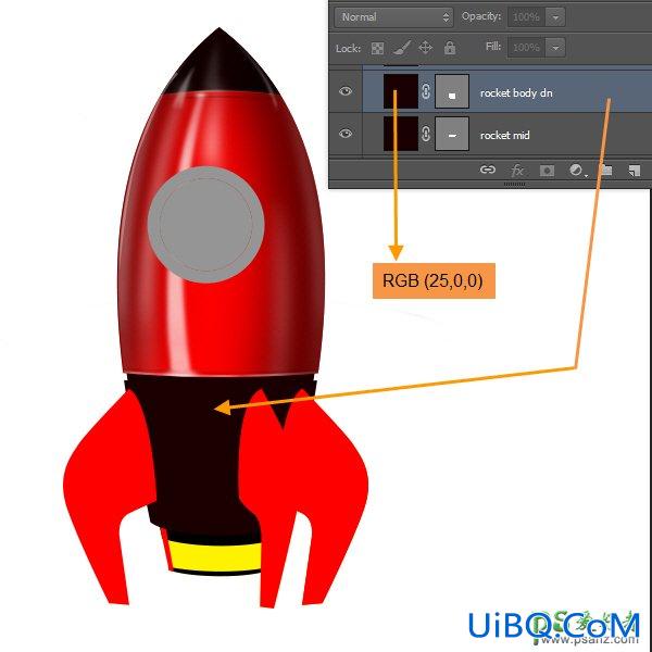 Photoshop中级教程(鼠绘)：手把手教你绘制超炫酷的宇宙飞船失量图素材