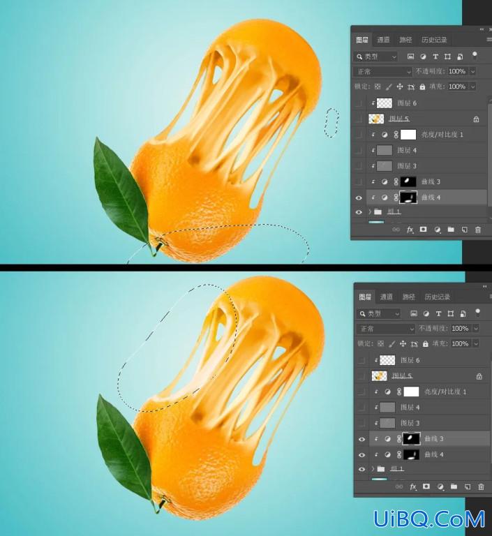 创意合成，在Photoshop中合成一个抽丝效果的橙子