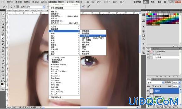 Photoshop美女转手绘教程：把手机美女自拍照制作出水润皮肤仿手绘效果