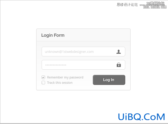 ps设计网页登录界面实例