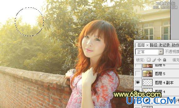 ps处理外景人物图片柔和的初夏阳光色
