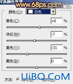 ps处理特写人物图片柔和的紫黄色