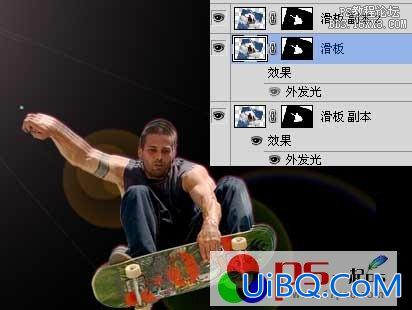 用ps制作滑板海报