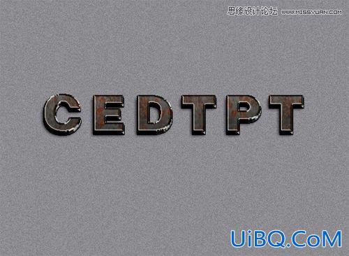 ps制作铁铸字体教程