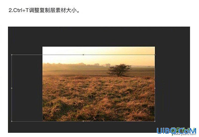 PS合成发光星球下正在休息的小鹿场景。