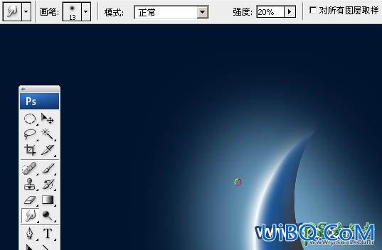 Photoshop手绘教程：手工制作一例梦幻的蓝色弯月-蓝月亮失量图素材