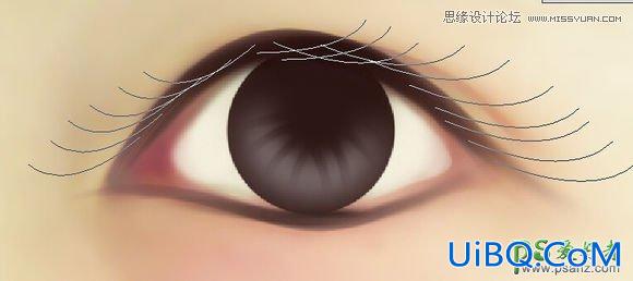 Photoshop手绘初学者教程：学习人物仿手绘过程中眼睛的绘制方法