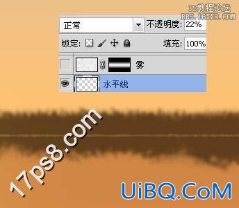 ps绘制湖边初升的太阳的教程