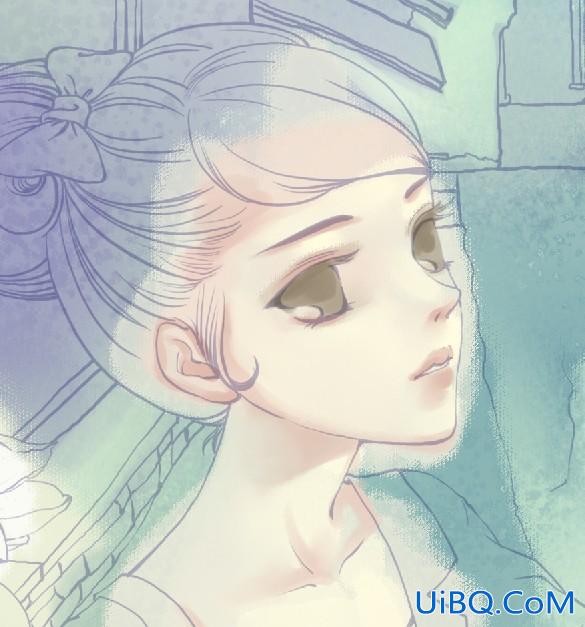 ps仿水彩作画过程