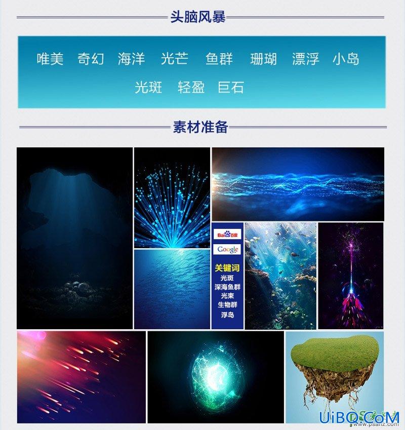 PS科幻合成实例：创意打造深海中的魔幻光明天使场景。