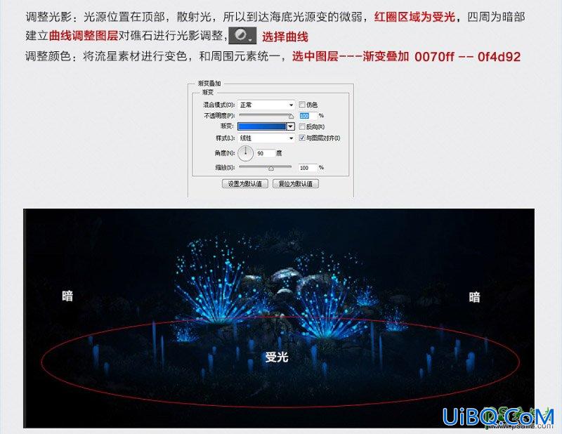 PS科幻合成实例：创意打造深海中的魔幻光明天使场景。