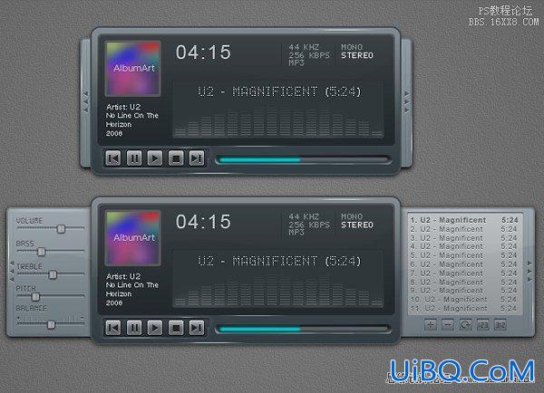 ps设计一个时尚MP3播放器教程