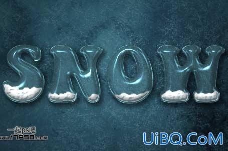 ps冰雪塑料字