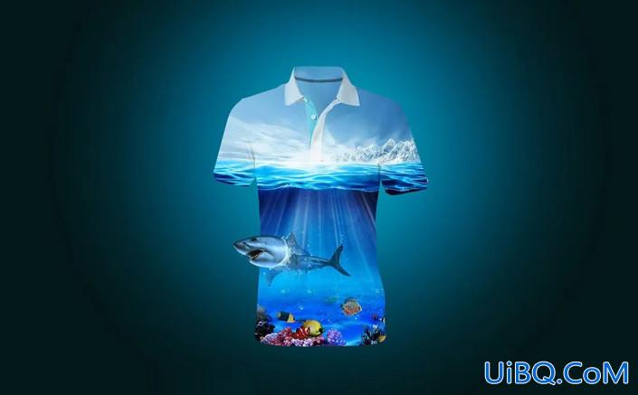 创意合成，制作夏季冰爽的海洋效果T恤
