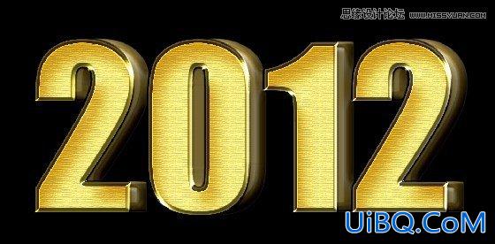 ps打造2012金色质感3D立体字教程
