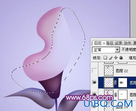 ps制作漂亮的紫色3D花朵