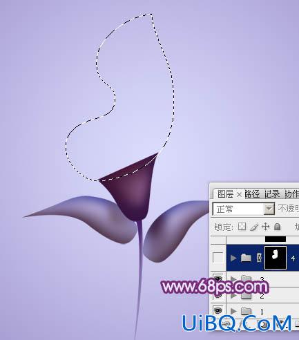 ps制作漂亮的紫色3D花朵