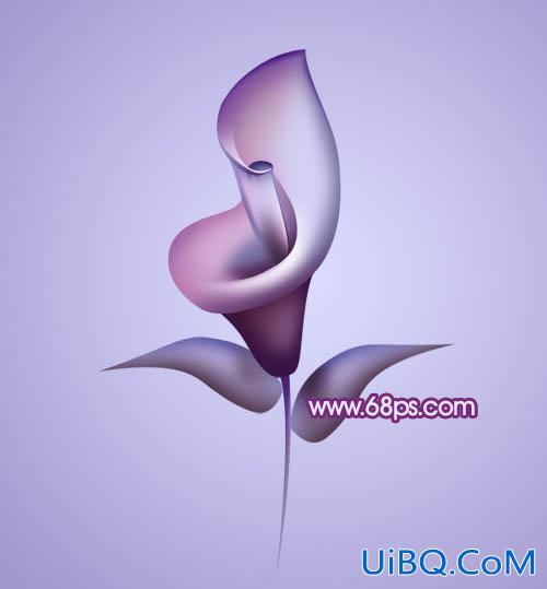 ps制作漂亮的紫色3D花朵