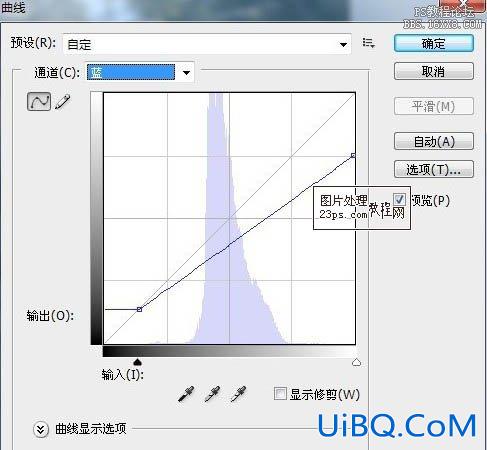 ps为外景人物图片调出淡青色调