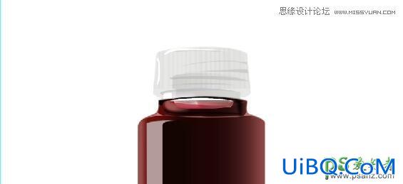 PS手绘教程：学习手工制作立体质感风格的玻璃饮料瓶造型