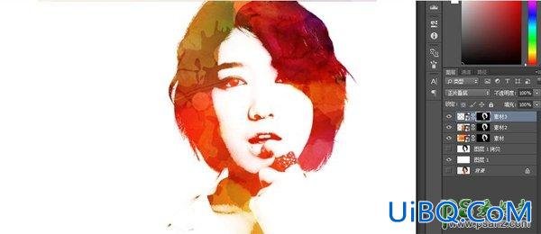PS手绘热播电视剧《欢乐颂》水彩画风格的海报
