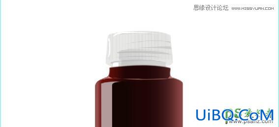 PS手绘教程：学习手工制作立体质感风格的玻璃饮料瓶造型