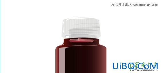 PS手绘教程：学习手工制作立体质感风格的玻璃饮料瓶造型