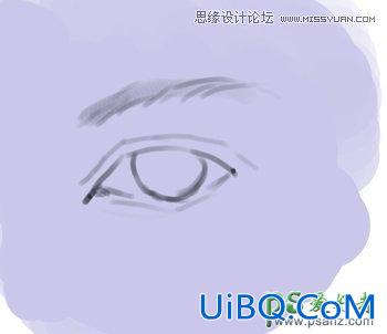 Photoshop美女眼睛手绘教程：学习绘制漂亮的欧美少女蓝色的眼睛效果图