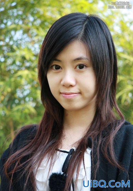 ps处理外景美女图片柔和的青黄蜜糖色