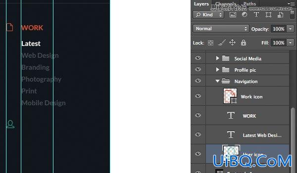 ps cs6设计个人作品网页模板教程