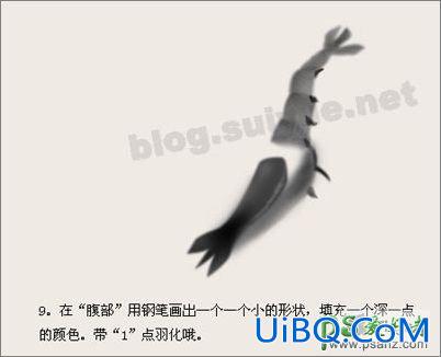 PS鼠绘中国水墨画《虾》，绘制两只漂亮的水墨虾
