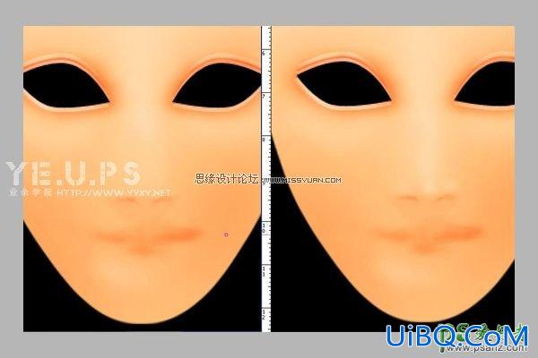 PS鼠绘简单个性的人脸面具，恐怖吓人的人脸面具模型绘制