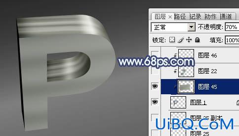 ps金属纹理3D立体字教程