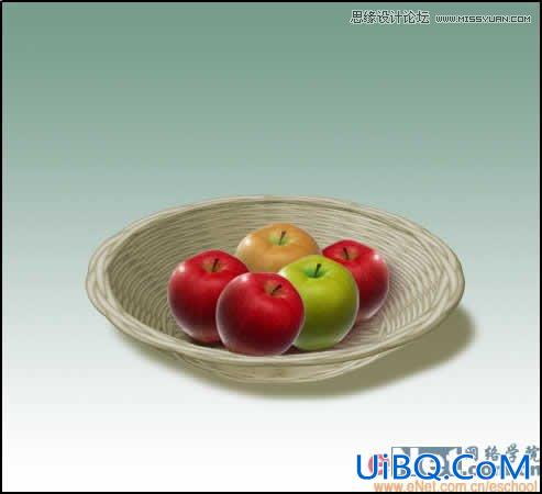 ps鼠绘藤制果篮教程