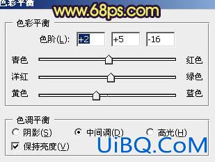 ps给树林美女婚纱照片增加梦幻的黄蓝色