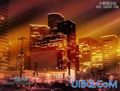 用ps制作璀璨城市夜景灯光