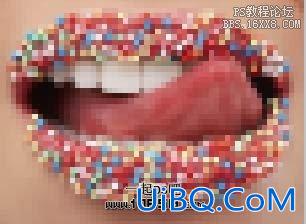 用ps制作圆角像素图片特效