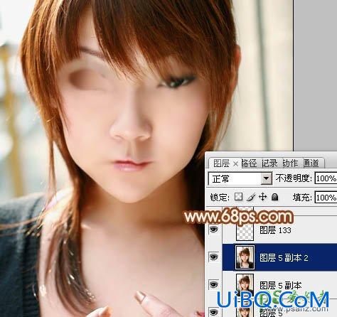 PS把清秀的女孩儿头像照片制作出高清晰质感的芭比效果