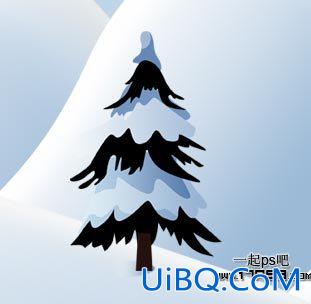 ps设计淡蓝色白雪皑皑的2012圣诞节贺卡