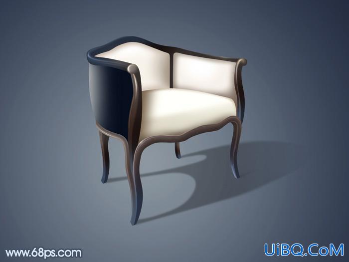 ps鼠绘木质古典沙发椅子