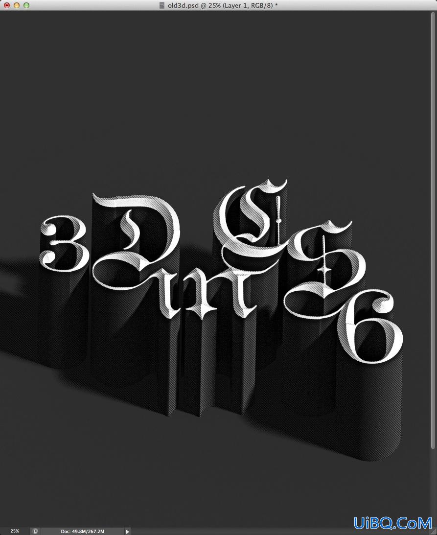 ps CS6设计3D字教程