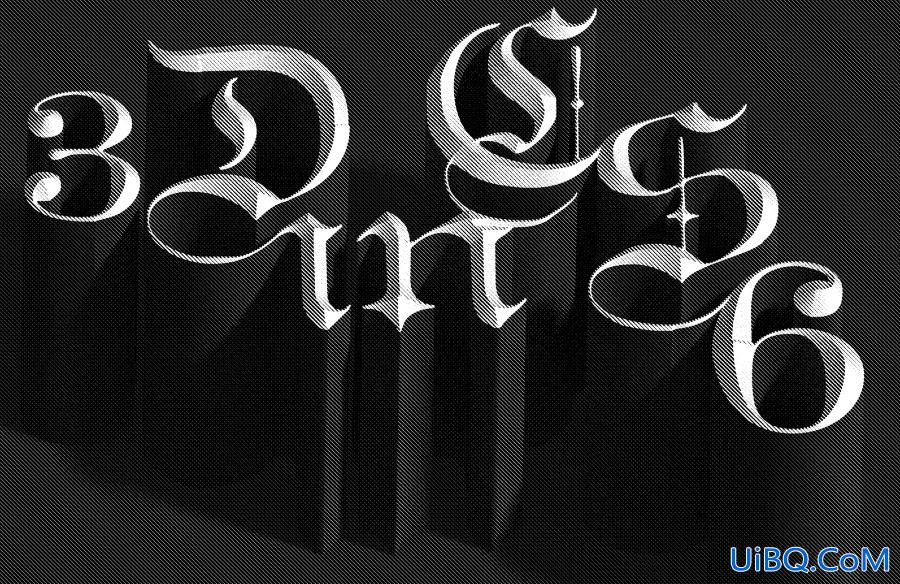 ps CS6设计3D字教程