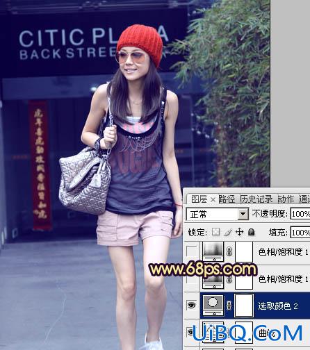 ps打造纯美的暗蓝色美女图片