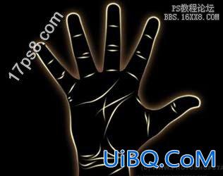用ps制作诡异的发光特效