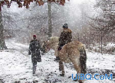 用ps制作降雪特效
