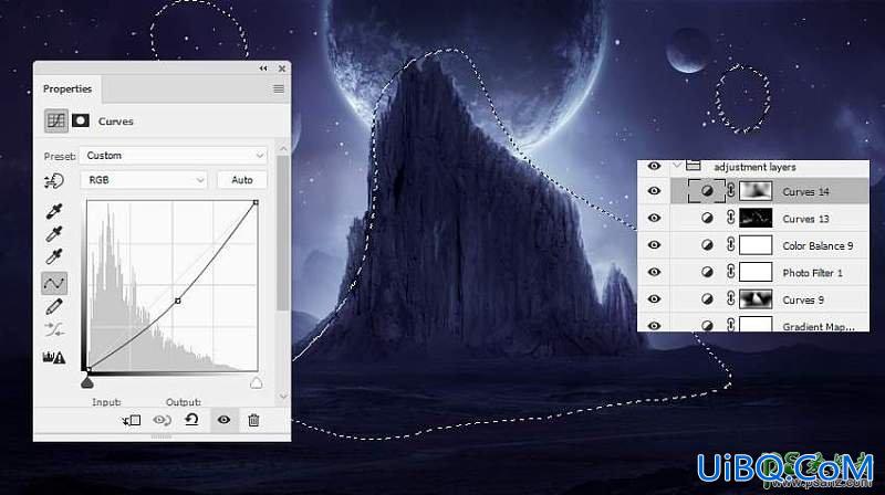 Photoshop合成科幻的宇宙奇观场景,星球,星际素材图,唯美的外星球奇观。