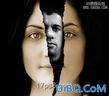 用ps制作撕裂人特效