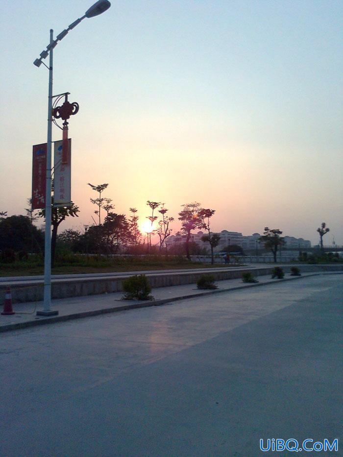 ps修复夏日傍晚外景图片教程